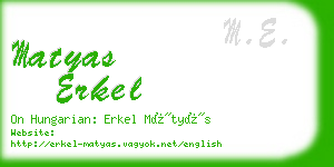 matyas erkel business card